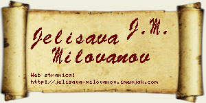 Jelisava Milovanov vizit kartica